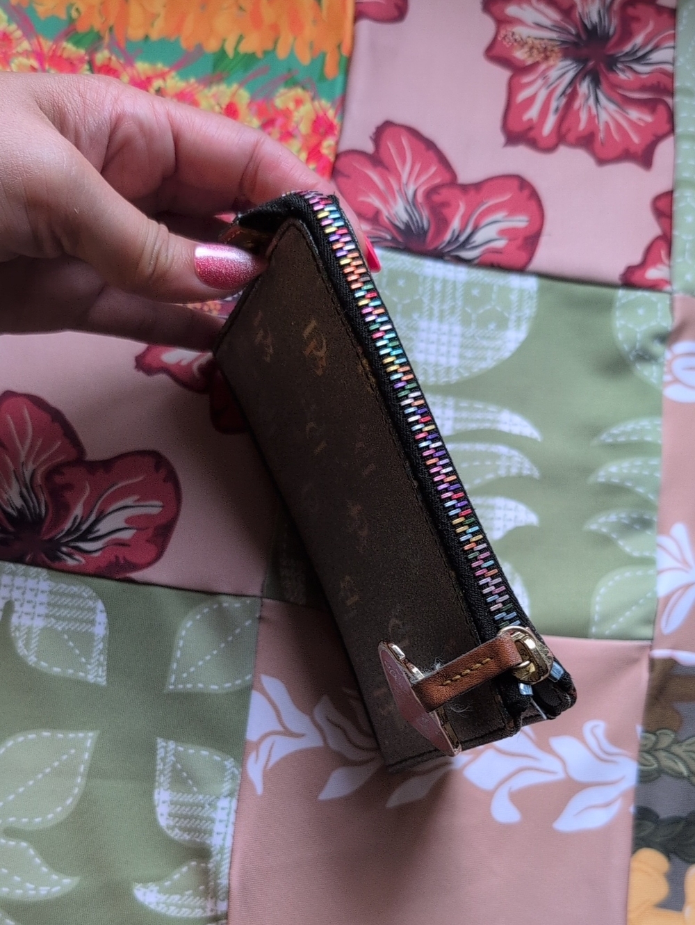 Dooney & Bourke Zip Wallet with Multicolor Monogram - Picture 3 of 8